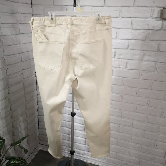 NWT Universal Thread Ladies Size 17R Cream High Rise Skinny Super Stretch Pants - Picture 2 of 15